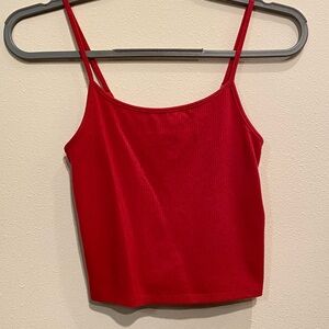 American Eagle Outfitters Red Crop Tank Top